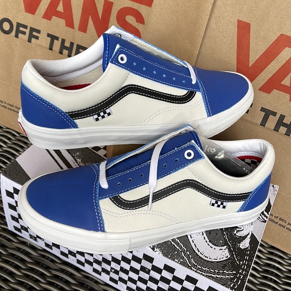Vans Skate Old Skool Sport Leather True Blue/White mens sneakers - Picture 11 of 16
